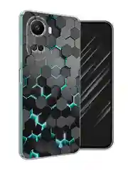Бирюзовый силиконовый чехол на Huawei Nova 10 SE 4G, Хуавей Нова 10 SE, с рисунком, защита камеры