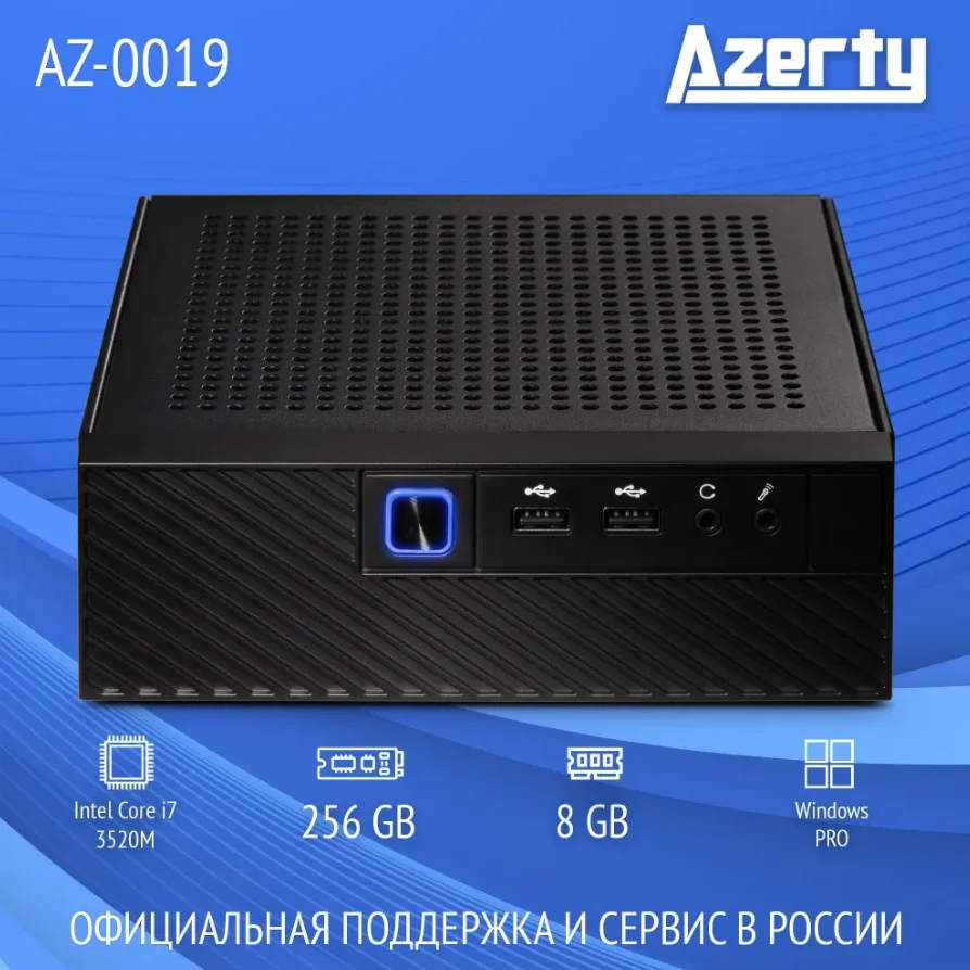 Azerty Мини-ПК AZ-0019 Intel Core i7-3520M, RAM 8 ГБ, SSD 256 ГБ, Intel HD Graphics, Win10