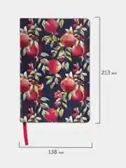 Ежедневник недатированный BRAUBERG Vista Pomegranate, под кожу, А5, 138х213 мм, 136 листов