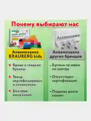 Аквамозаика Aqua Pixels, 30 цветов, 12000 бусин с трафаретами, инструментами Brauberg 664917