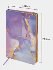Ежедневник недатированный BRAUBERG Vista "Marble", А5, под кожу, 138х213 мм, 136 листов