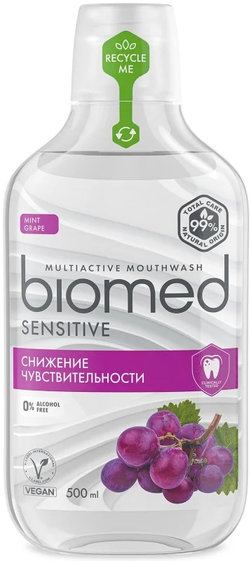 Ополаскиватель для полости рта комплексный BIOMED Sensitive, 500 мл