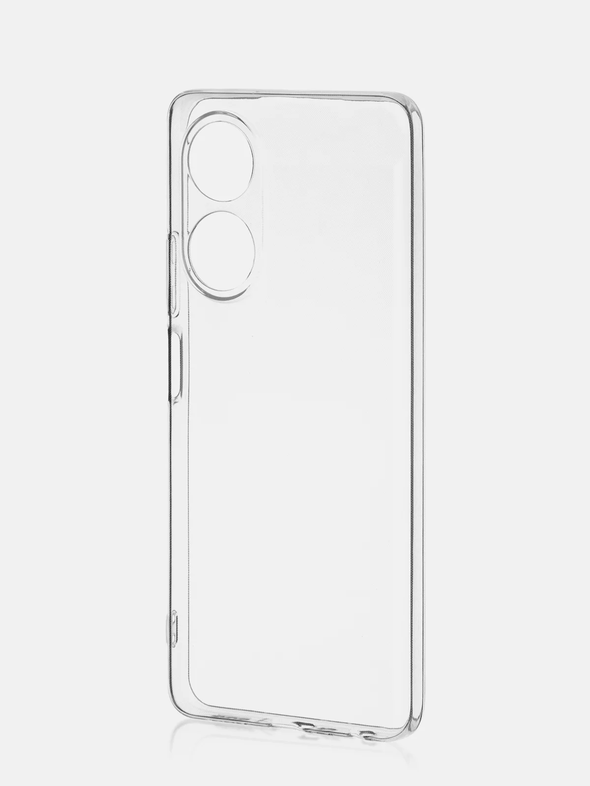 Прозрачный чехол для Oppo A58 NFC силиконовый, ROSCO, с защитой камер и от прилипания, с кармашком и без