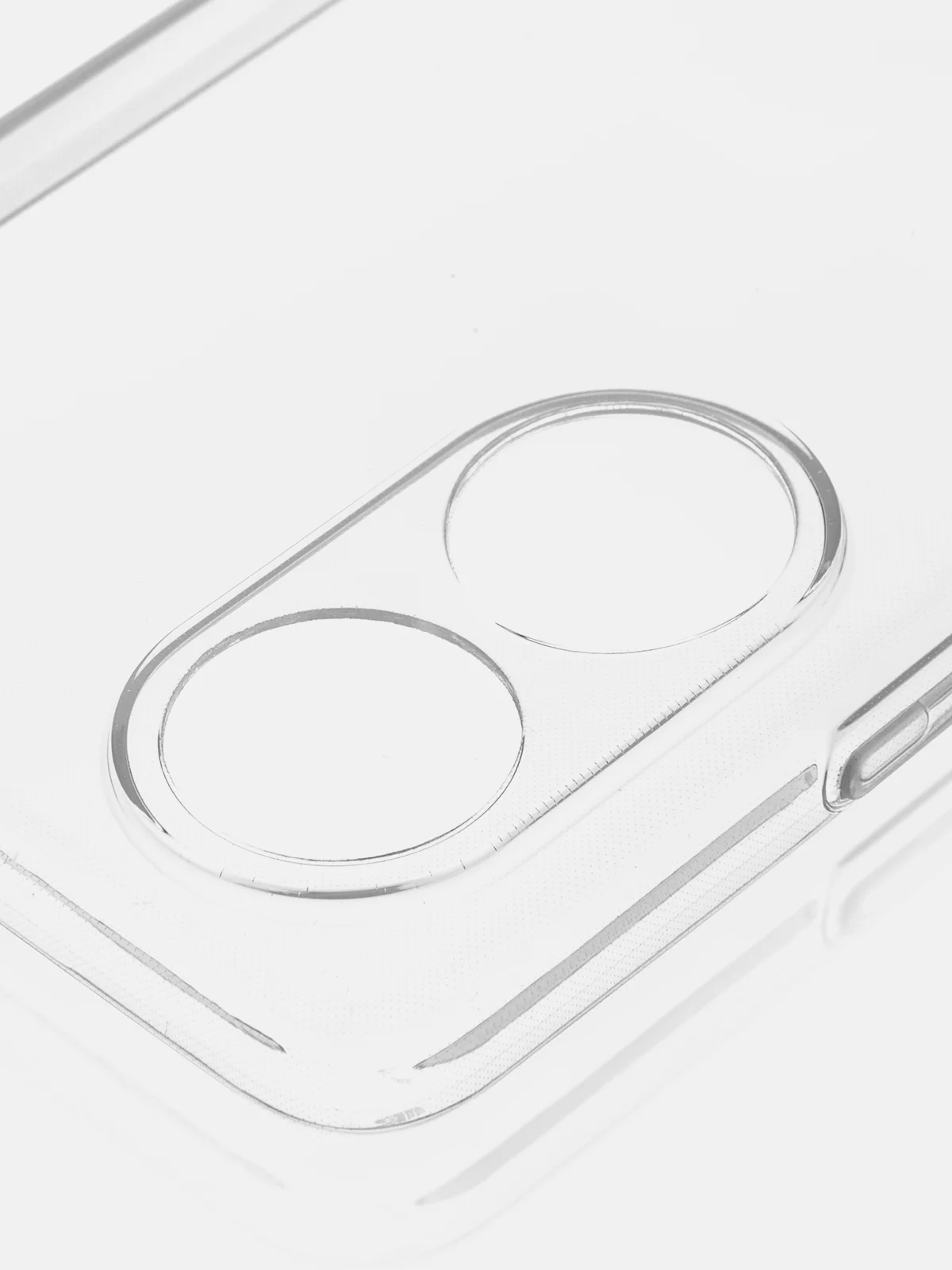Прозрачный чехол для Oppo A58 NFC силиконовый, ROSCO, с защитой камер и от прилипания, с кармашком и без