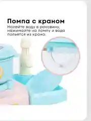Сиреневый игровая детская кухня, набор кухни, посуды 25 предметов