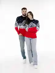 Серый меланж свитер унисекс, вязаный