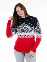 Серый меланж свитер унисекс, вязаный