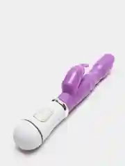 Фиолетовый двойной вибратор кролик