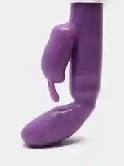 Фиолетовый двойной вибратор кролик