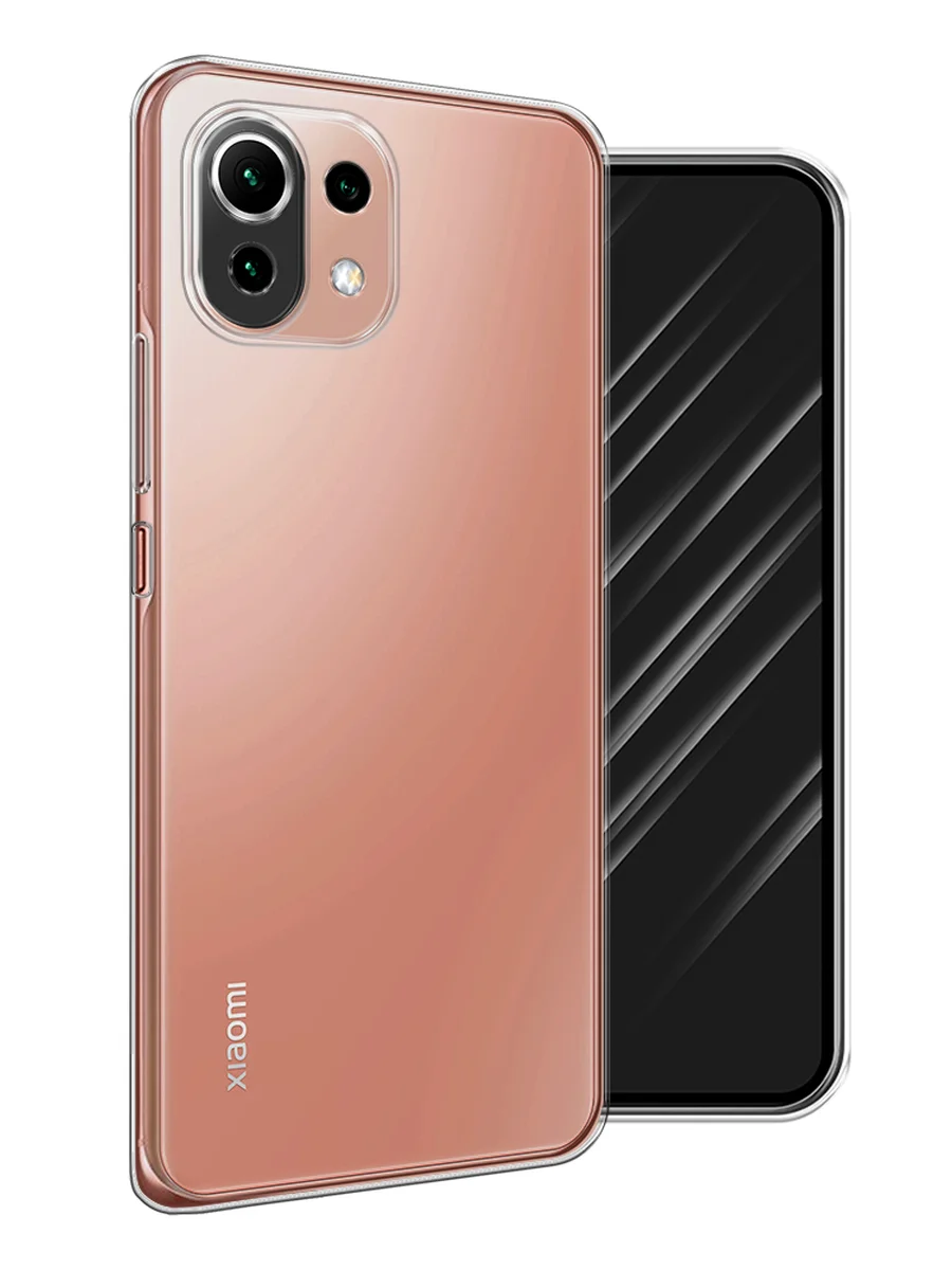 Прозрачный силиконовый чехол на Xiaomi Mi 11 Lite/5G NE / Сяоми Ми 11 Лайт прозрачный, с рисунком