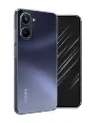 Прозрачный силиконовый чехол на Realme 10 4G / Реалми 10 4G прозрачный, с рисунком, защита камеры
