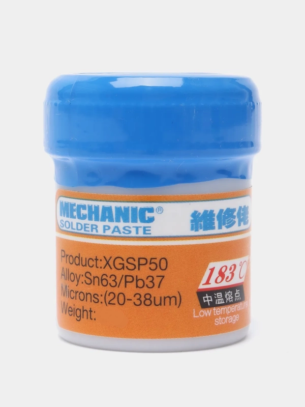 Паяльная паста 35 гр Mechanic XG50 флюс для пайки Sn63 Pb37 от АЛМАЗ