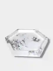 Серебряный декор для дома.  Поднос декоративный из гипса покрытый лаком