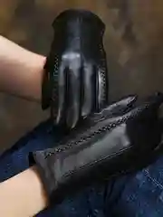 Перчатки женские, кожаные