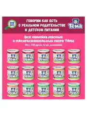 Пюре Тема с цыпленком, кабачками, морковью и рисом с 6 мес. 90г