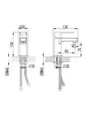 Смеситель для раковины с коротким изливом Lemark Plus Grace LM1506C, однорычажный, хром