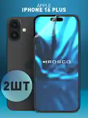 Прозрачный 1-2 шт защитная плёнка для iPhone 16 Plus гидрогелевая ROSCO, прозрачная, тонкая, не стекло