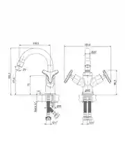 Смеситель для раковины с поворотным изливом Lemark Plus Spirit LM1907C, двухвентильный