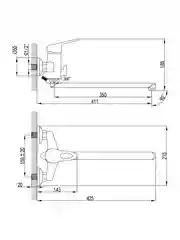 Смеситель для ванны с душем Lemark Luna LM4151C, с длинным изливом, однорычажный, хром