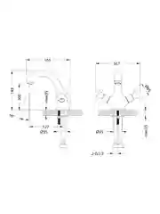 Смеситель для раковины с коротким изливом Lemark Flora LM0106C, двухвентильный, хром