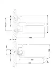Смеситель для ванны с душем Lemark Nero LM0251C, с длинным изливом, однорычажный, хром