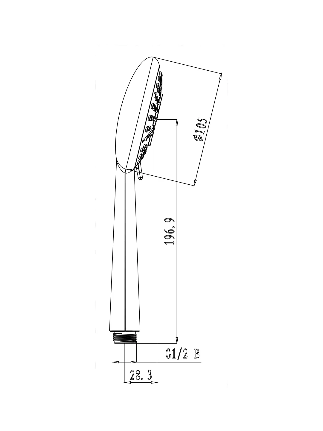 Лейка для душа Lemark LM0616C, 6 режимов, хром