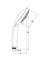 Лейка для душа Lemark LM0223C, 3 режима, хром
