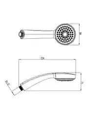 Лейка для душа Lemark LM8010C, 1 режим, хром
