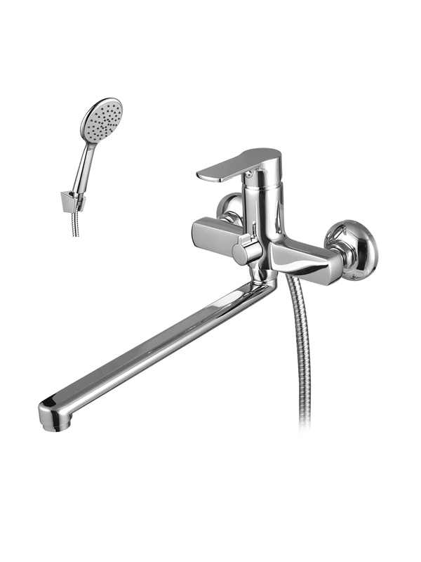 Смеситель для ванны с душем Lemark Plus Grace LM1551C, с длинным изливом, однорычажный