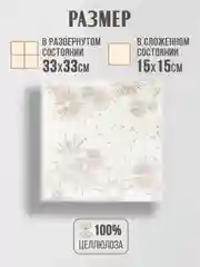 Салфетки бумажные, для сервировки стола, двухслойные, 33 х 33 см, 20 штук