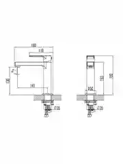 Смеситель для раковины с коротким изливом Lemark Plus Grace LM1537C, однорычажный, хром