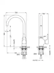 Смеситель для кухни Lemark Evitta LM0505C, однорычажный, хром