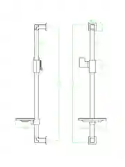 Стойка для душа Lemark LM8069C, с мыльницей, хром