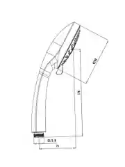Лейка для душа Lemark LM0125C, 5 режимов, хром