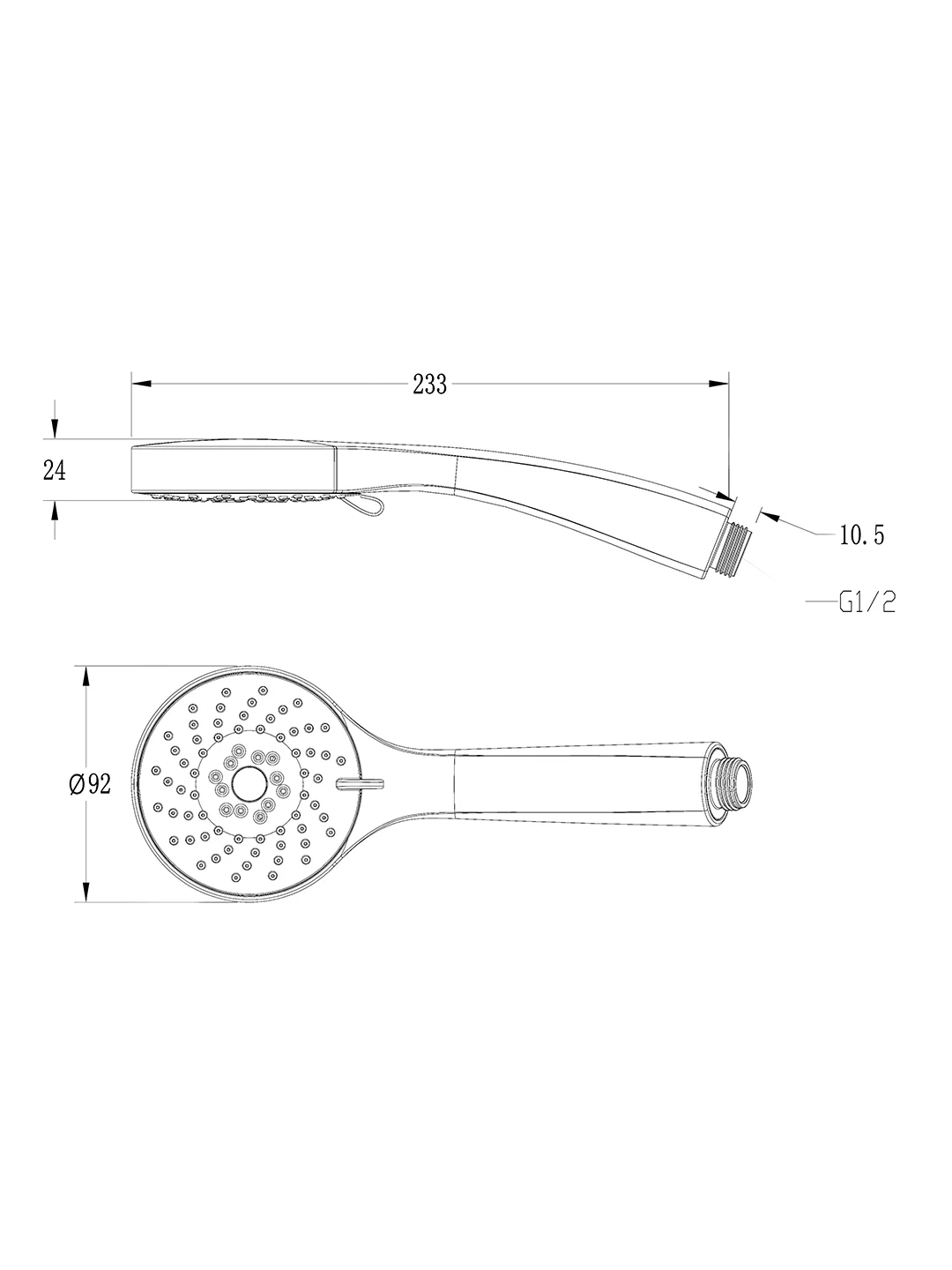 Лейка для душа Lemark LM0813C, 3 режима, хром