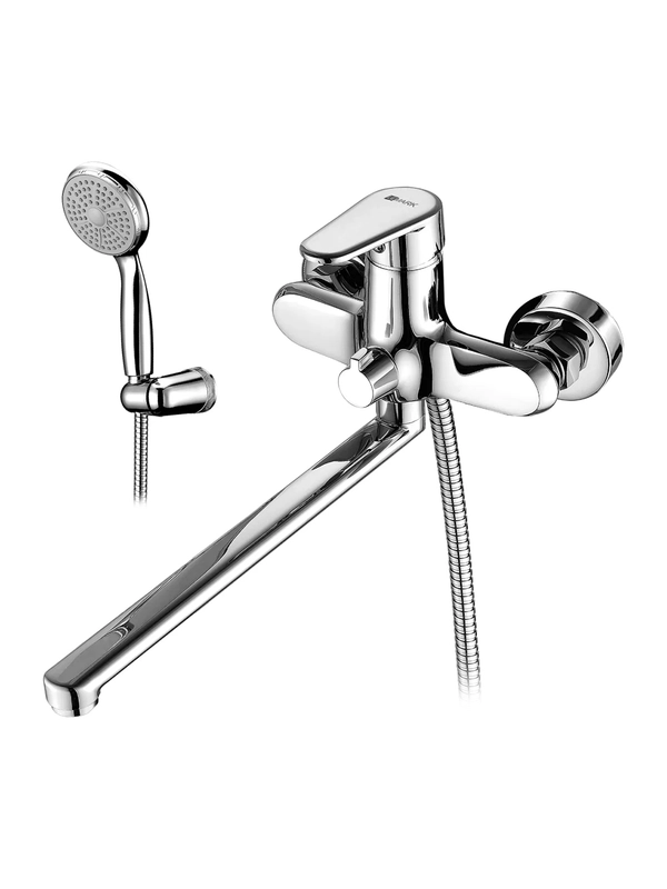 Смеситель для ванны с душем Lemark Point LM0351C, с длинным изливом, однорычажный, хром