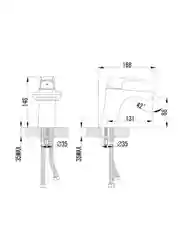 Смеситель для раковины с коротким изливом Lemark Unit LM4546C, каскадный излив