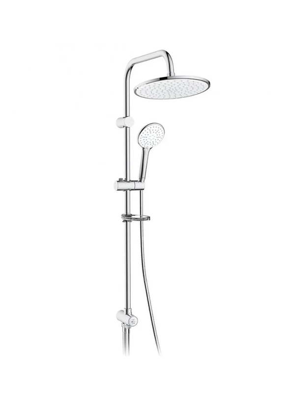Душевой комплект Lemark LM8809C (стойка, тропический душ, лейка, шланг, мыльница), хром