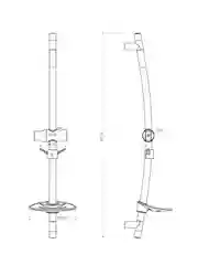 Стойка для душа Lemark LM8064C, с мыльницей и двойным крючком, хром