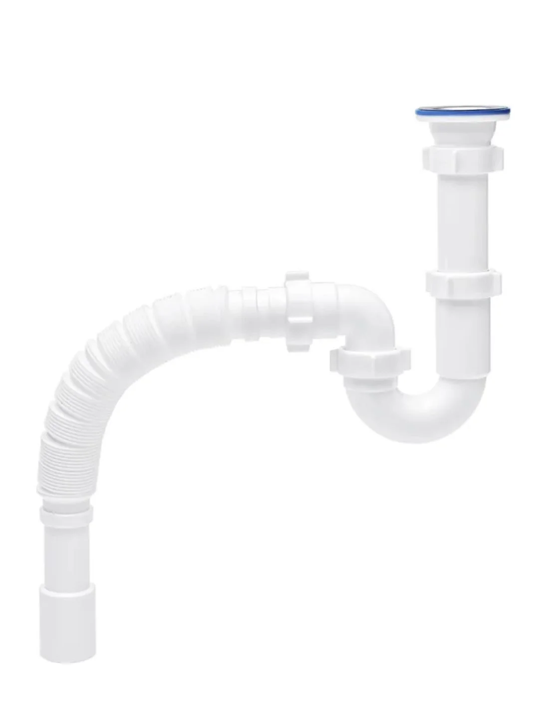 Сифон АНИ D0115 1 1/2"*40 прямоточный с гибкой трубой 40*40/50
