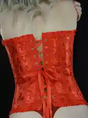 Красный вечерний утягивающий женский корсет для талии