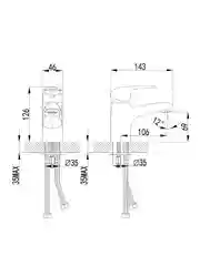 Смеситель для раковины с коротким изливом Lemark Pramen LM3306C, однорычажный, хром