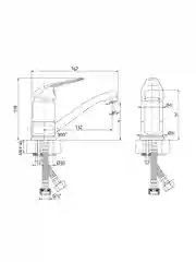 Смеситель для раковины с поворотным изливом Lemark Plus Advance LM1207C, однорычажный