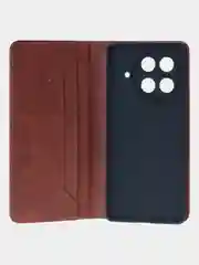 Коричневый чехол-книжка для Tecno Camon 30S Pro (4G) из высококачественной искусственной кожи