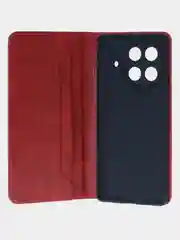 Красный чехол-книжка для Tecno Camon 30S Pro (4G) из высококачественной искусственной кожи