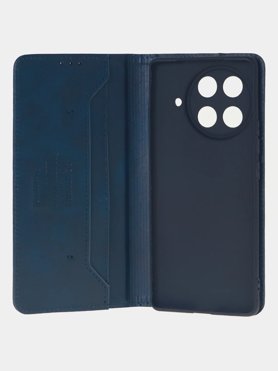 Синий чехол-книжка для Tecno Camon 30S Pro (4G) из высококачественной искусственной кожи