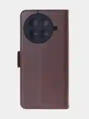 Терракотовый чехол-книжка для Tecno Camon 30S Pro (4G) из высококачественной искусственной кожи