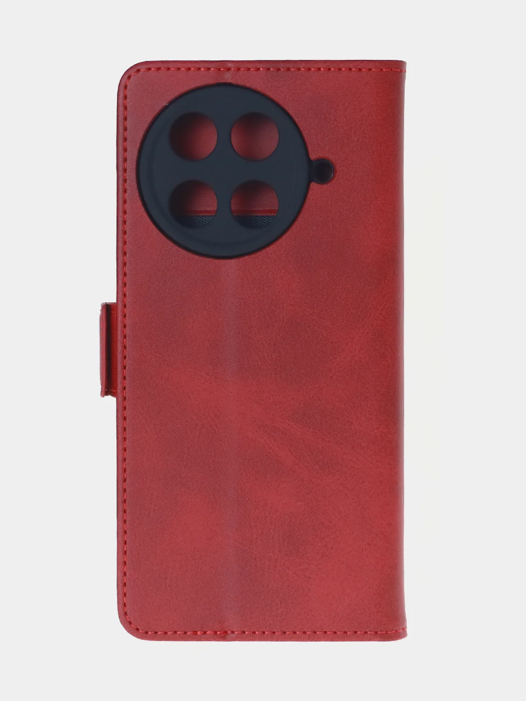 Алый чехол-книжка для Tecno Camon 30S Pro (4G) из высококачественной искусственной кожи