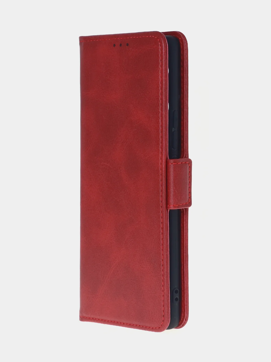 Алый чехол-книжка для Tecno Camon 30S Pro (4G) из высококачественной искусственной кожи