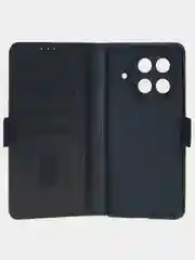 Угольный чехол-книжка для Tecno Camon 30S Pro (4G) из высококачественной искусственной кожи
